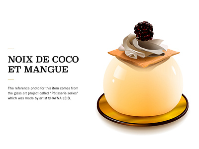 Noix De Coco Et Mangue desserts illustration food illustration illustration illustrator vector vectorart