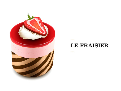 Le Fraisier desserts illustration food illustration illustration illustrator vector vectorart