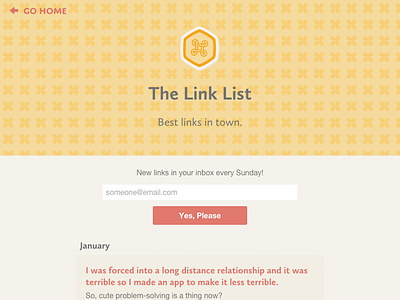 The Link List blog sketch webdesign website
