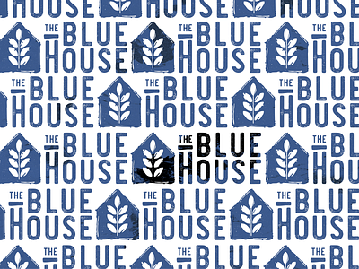 The Blue House Logo System branding custom type food heritage logo restaurant