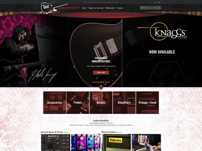 Tone Merchants blog categories comp design layout music responsive tone merchants website