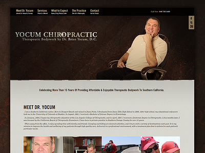 Chiropractic Homepage chiropractic health interface layout lifestyle massage medical ui ux