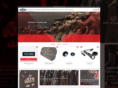 Bradleys Concept 1 clean daily ui landing page military ui user interface ux web web design website