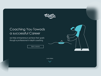 coaching ui design graphicdesign landing page minimal ui webdesign