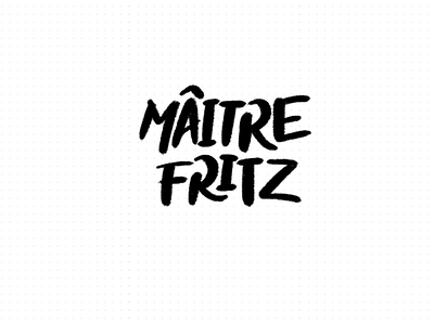 maitre fritz logo design graphicdesign lettering logo logotype minimal typography