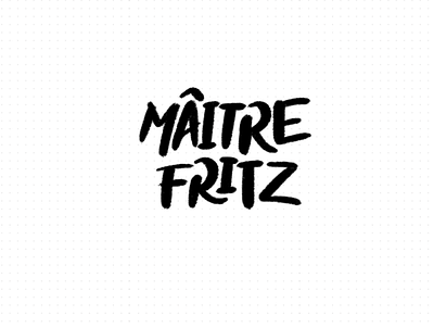 maitre fritz logo design graphicdesign lettering logo logotype minimal typography