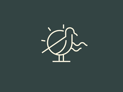 sunny day logo animal logo bird bird logo branding design graphicdesign lineart logo logotype minimal