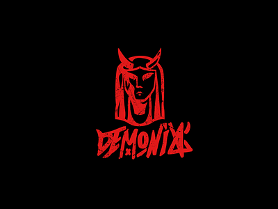 Demonia Jewelery logo branding dark demon design face face logo graphicdesign logo logotype minimal vector