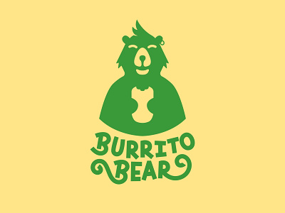 Burrito Bear Logo animal logo bear logo design food food logo graphicdesign logo logotype minimal