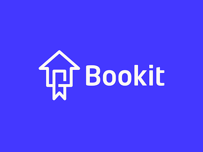 Bookit logo app logo branding creative design digital graphicdesign house logo logo logotype minimal realestate vector
