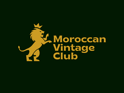 Moroccan Vintage Club Logo animal logo branding design graphicdesign lion lion logo logo logotype luxury logo minimal nft nft logo