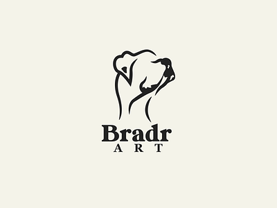 Bradr Art Logo branding design dog dog logo graphicdesign logo logotype minimal pet vector