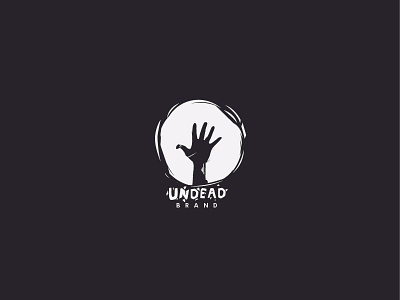 Undead brand black branding logo white zombie