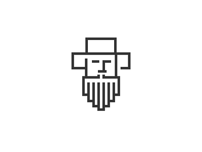 Old dude design graphicdesign icon line art logo minimal monoline