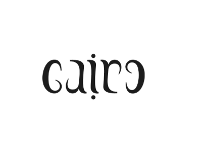 Cairo ambigram design lettering logo logotype minimal typography