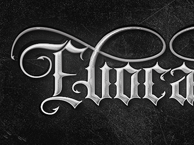 Evocative band logo lettering text treatment typography