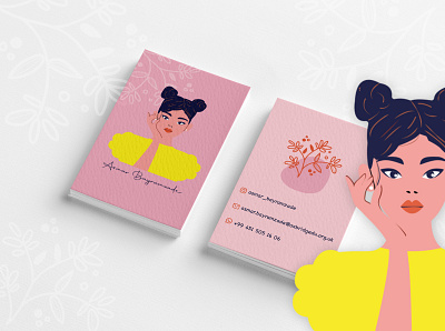 Business card adobe photoshop coloful design girly business card graphic design illustration logo woman