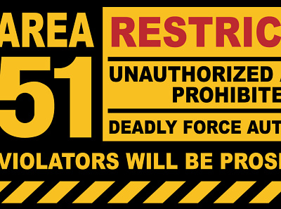 Area 51 Restricted Area Web Banner andrew hall branding design graphic design logo logo deisgn ui vector