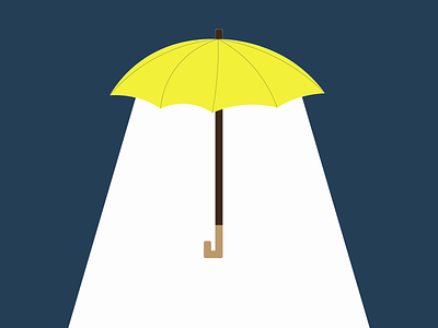 Yellow Umbrella design illustration illustration art illustration design light magazine illustration rain umbrella vector art yellow umbrella