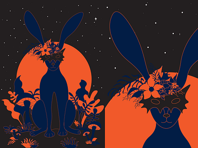 Easter bunny animal art branding bunny character design easter halloween illustration illustration design magazine illustration poster art print vector art