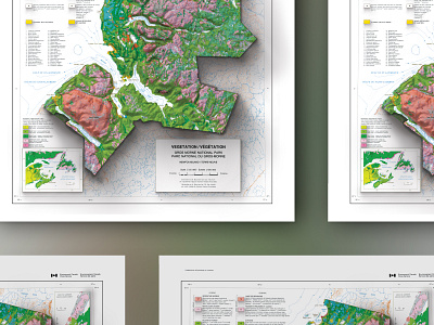 3D Relief Map - Gros Morne National Park Canada