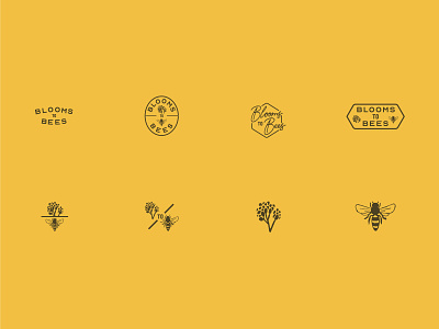 Blooms to Bees | Logo options bees blooms branding gardening logo options logos natural small business soft
