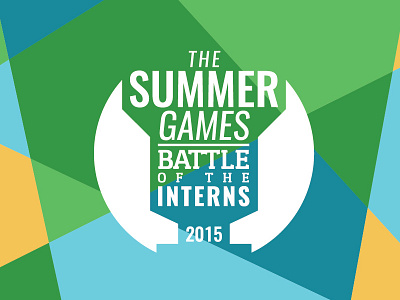 Summer Games: Battle of the Interns battle boston branding flat design geometric intern internship logo olympics summer tech company trophy