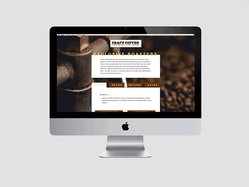 Coffee Subscription Website animate code coffee css footer gif html javascript layout mock panel web