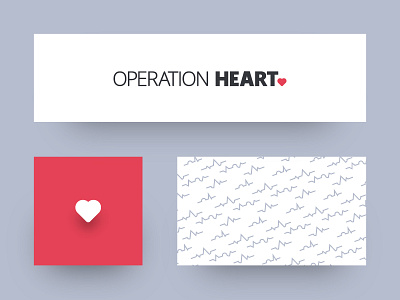 Operation Heart Brand brand drop shadow heart hospital identity logo modern operation pattern pharmacy