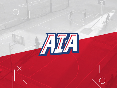 AIA logo acronym aia athletic basketball branding energy icon logo logomark ministry sports