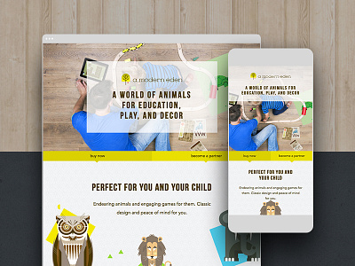 A Modern Eden - Website apprentice fun kids landing page toys upscale web design website