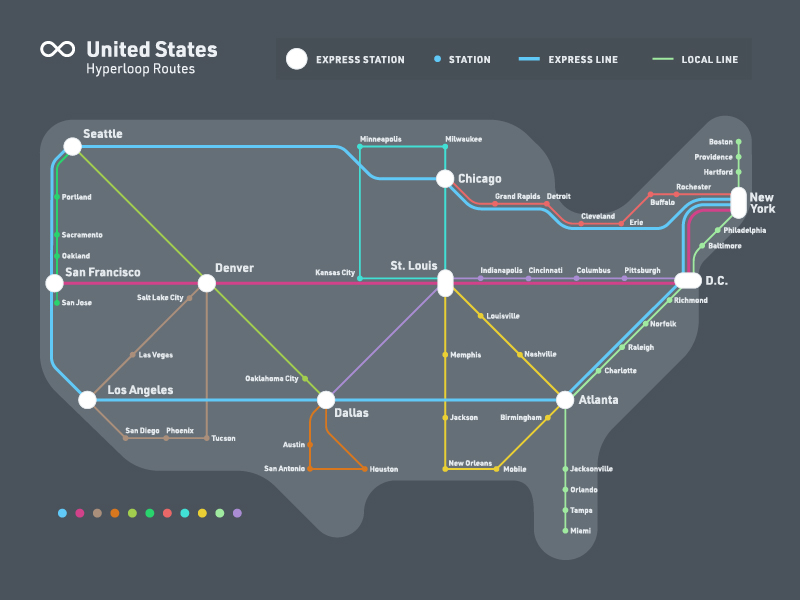 Hyperloop map dark mode