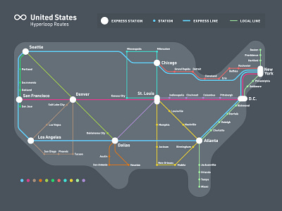 Hyperloop Map - Dark Mode