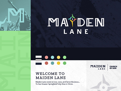 Maiden Lane Church - Brand Board branding church collage icon logo mood board nonprofit ohio palatte