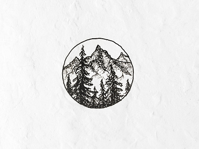 To The Mountains adventure explore illustration ink mountains nature outdoors pen and ink sketch