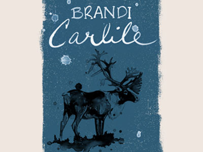 Brandi Carlile Lithograph band brandi carlile illustration ink lithograph merch print show poster watercolor