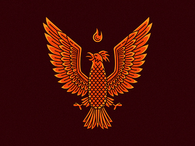 Pardon Me firebird flame incubus koi orange phoenix tattoo