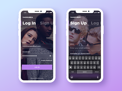 YasQueen Login daily ui design log in product design sign up ui ux weekly ui yas queen