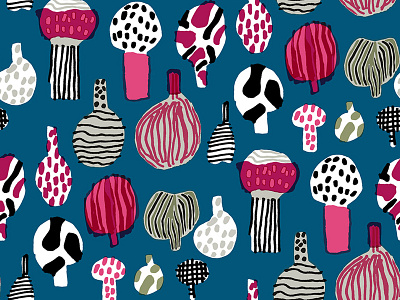 Kuukuna pattern design design finnish design illustrator jenni tuominen marimekko pattern design print design