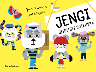 Jengi - siististi sotkussa childrens´ picture book charactedesign children book illustration children books cut out etanaeditions illustration jenni tuominen jukka pylväs