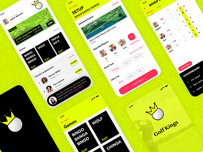 Golfing Gamified Mobile App design golf mobile mobile app ui ux