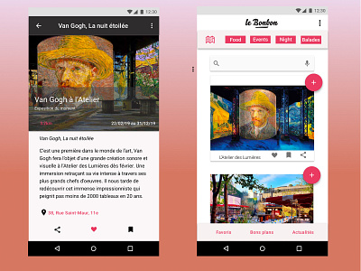 Design for Le Bonbon app art design event home sketch ui ux uxui web