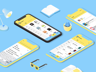 Inread | Category & Search page | Reading app app book category design flat grid interface list ranking read reading search ui