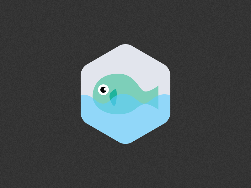 Loading fish flat gif icon loading