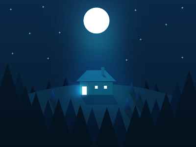 Peaceful Night blue color createthinks design illustration illustrator night vector