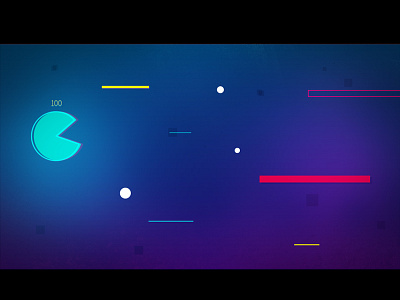 Styleframe l Pacman 2d animation design graphic motion motiongraphic neon retro still styleframe