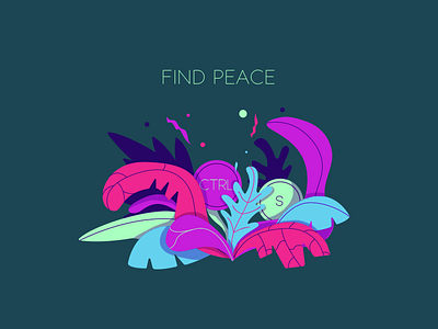 Ctrl S l Peace 2d ctrl s floral illustration peace save