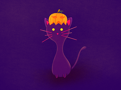 Spooky Cat 2d cat design halloween illustration vector