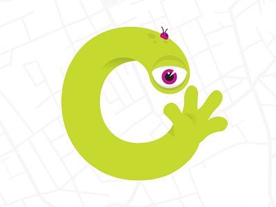 Creepr Logo branding creep flat design green logo mobile app