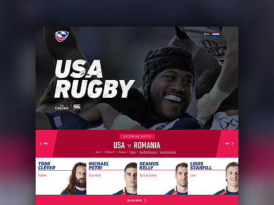 USA Rugby adidas america canterbury eagles rugby sports ui usa ux web design